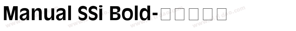 Manual SSi Bold字体转换